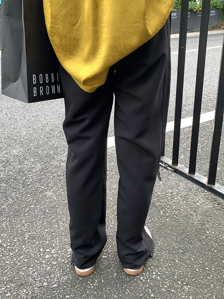 2022 가을 검은 양복 바지 여성